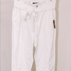 Forever 21 White Paper Bag Denim Jeans